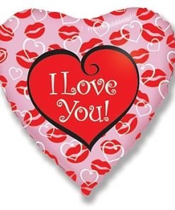 Foliniai balionai širdelės formos I LOVE YOU