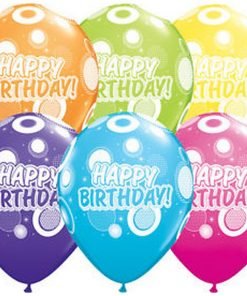Guminiai balionai "Happy birthday"