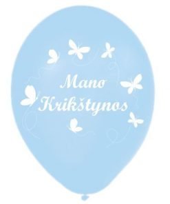 Mėlyni guminiai balionai  "Mano krikštynos"